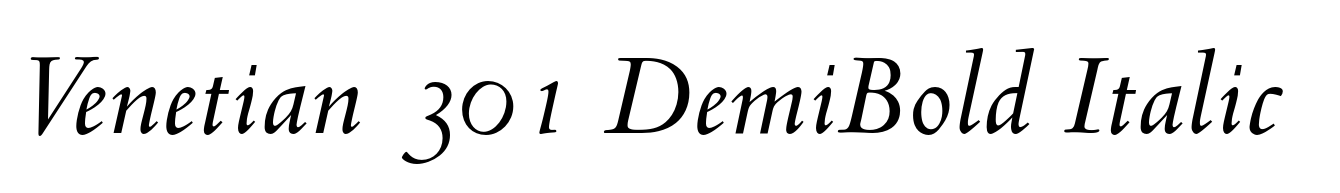 Venetian 301 DemiBold Italic